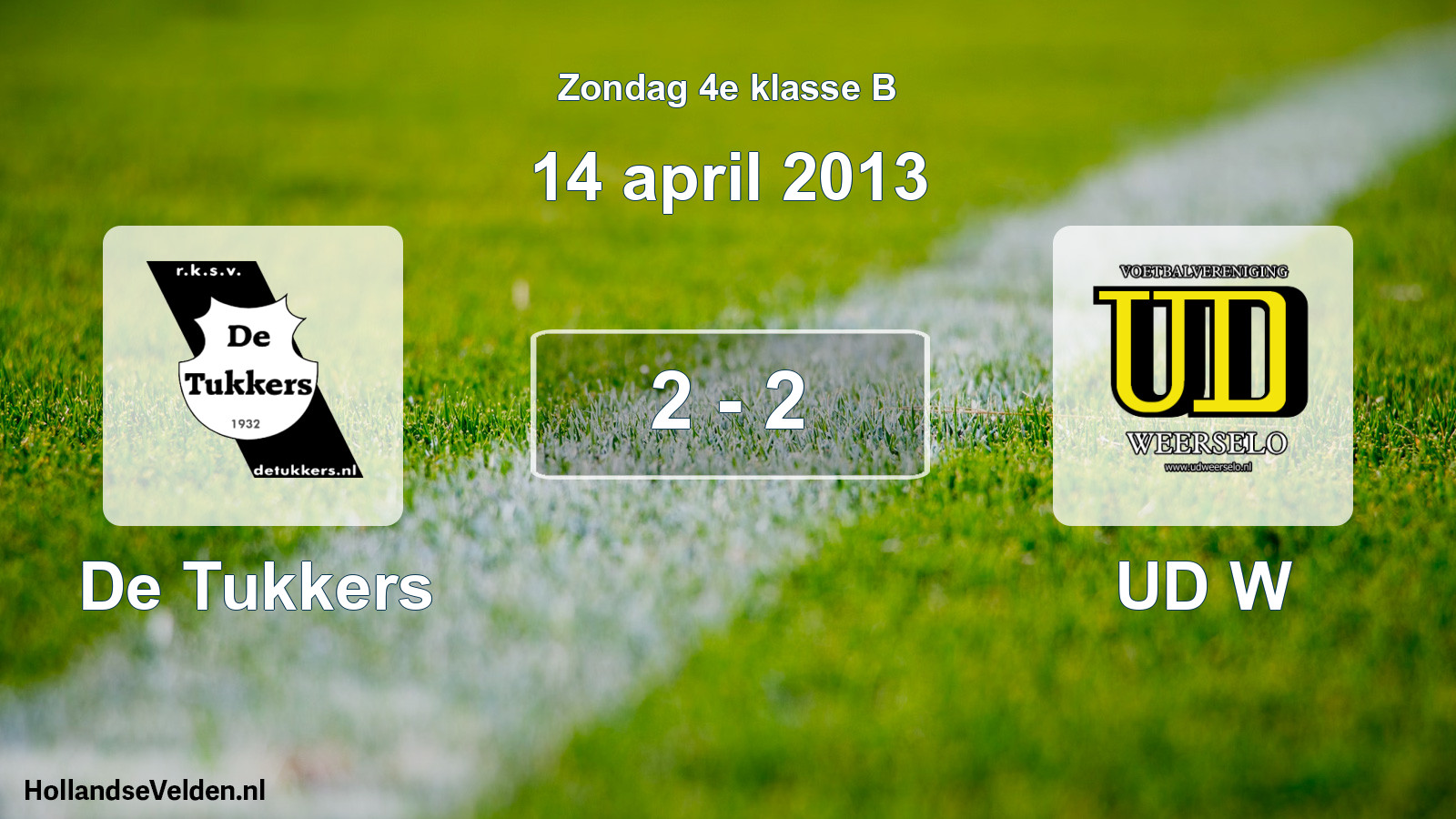 Total number of matches played: De Tukkers - UD W 2 - 2 (14 April 2013)