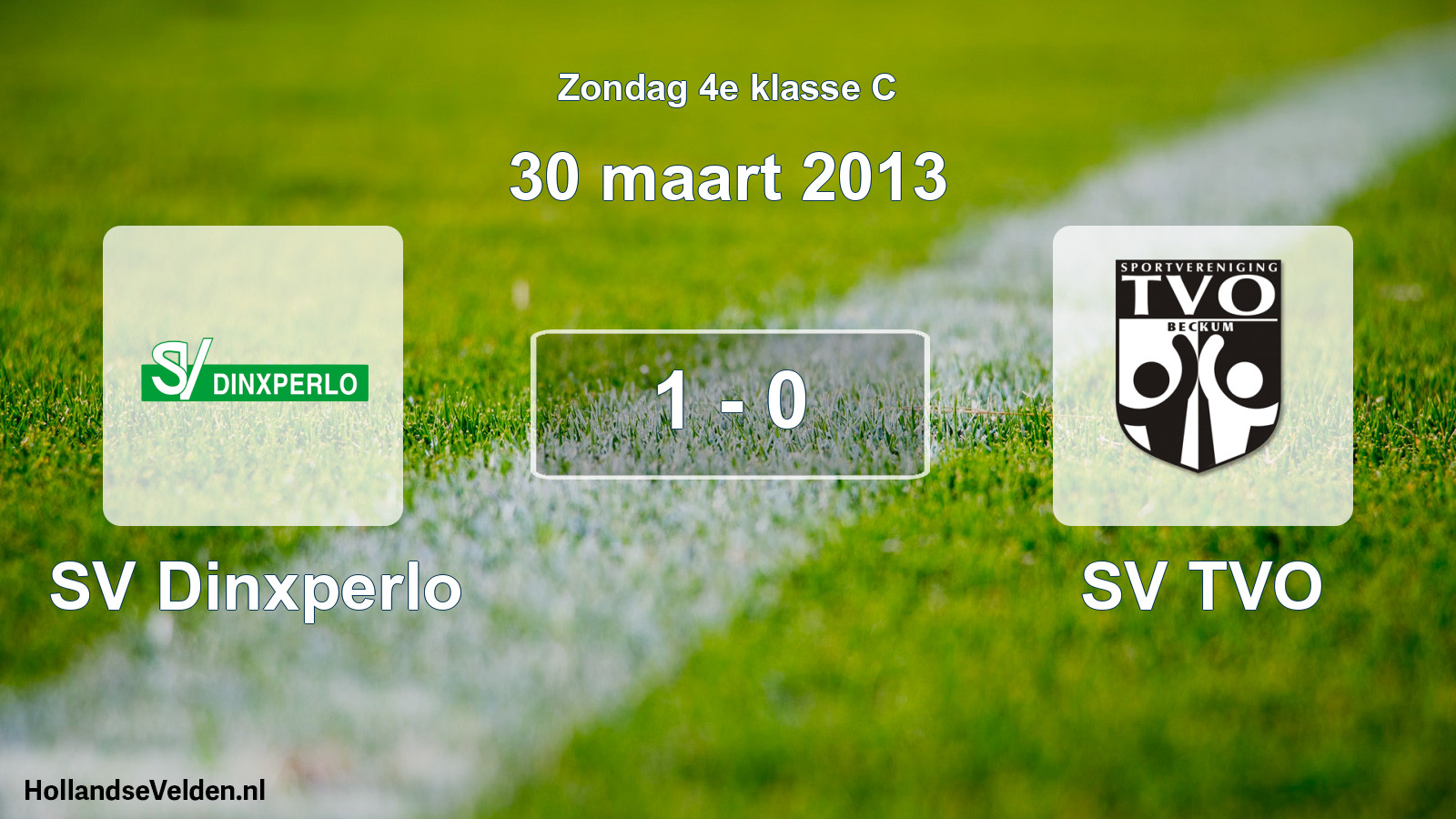 Total number of matches played: SV Dinxperlo - SV TVO 1 - 0 (30 March 2013)