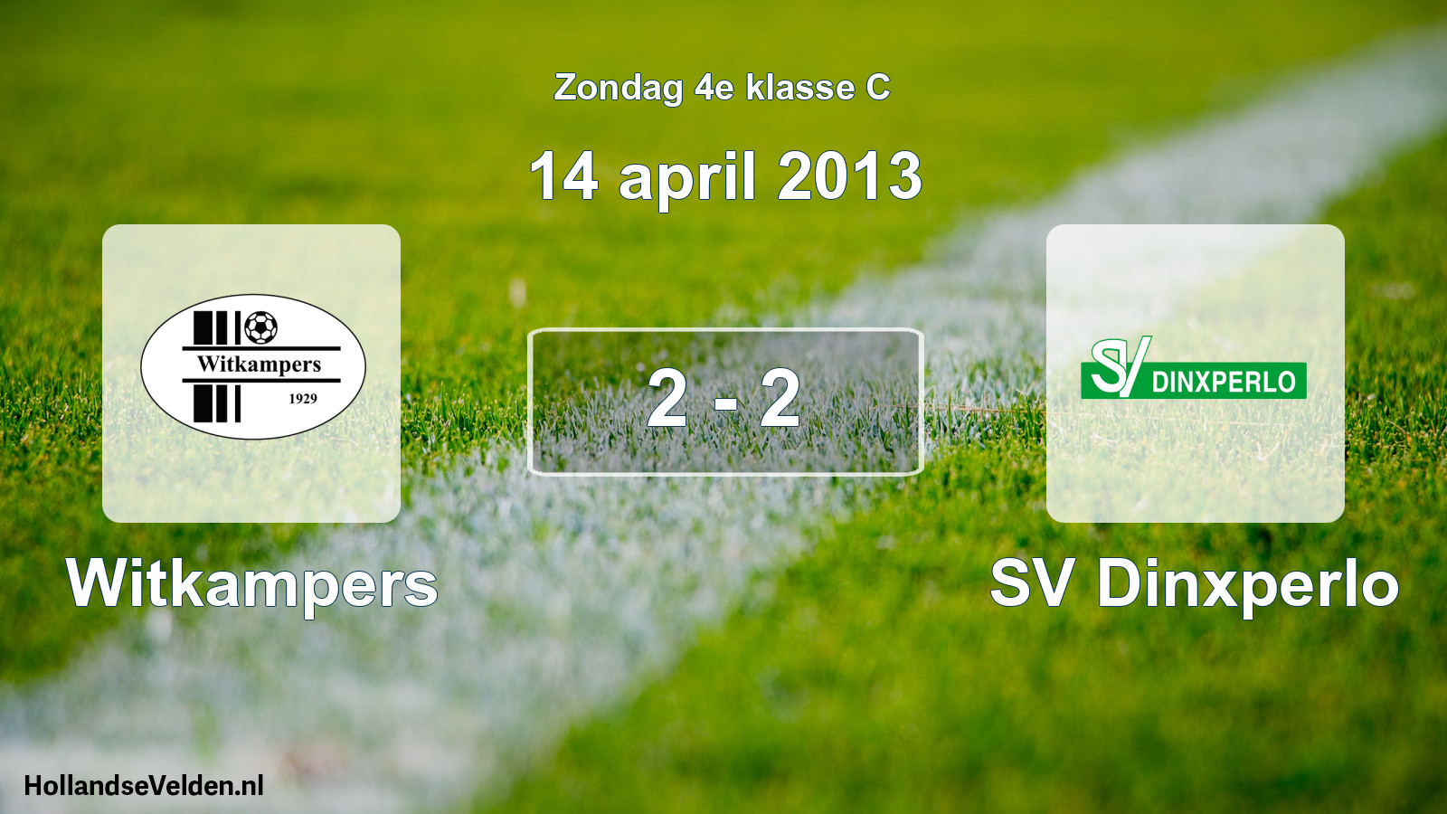 Total number of matches played: Witkampers - SV Dinxperlo 2 - 2 (14 April 2013)