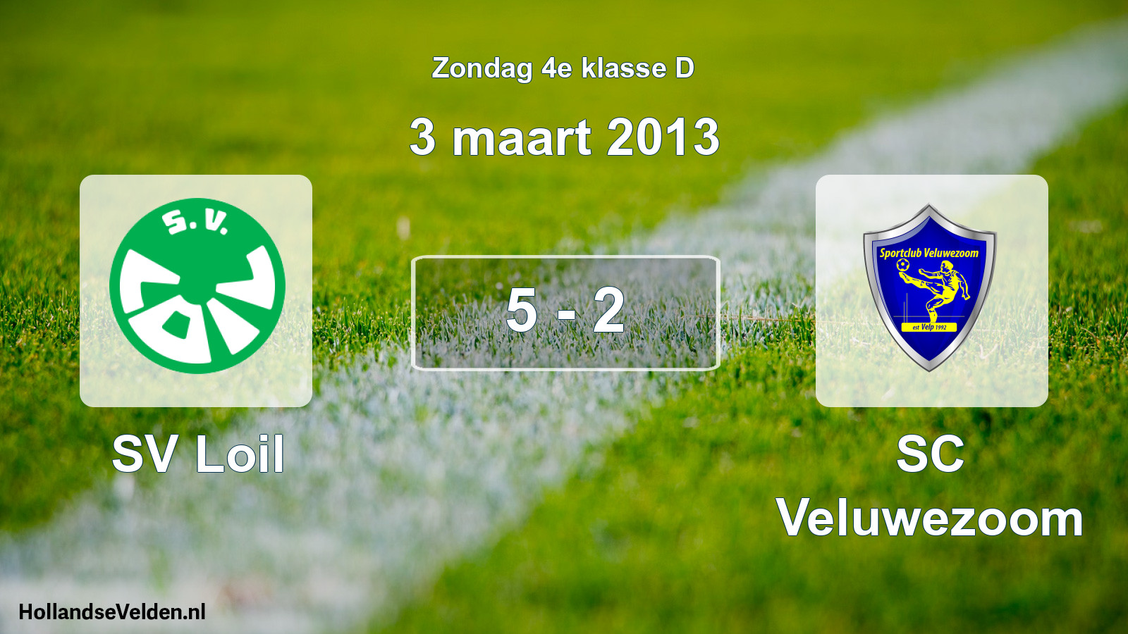 Total number of matches played: SV Loil - SC Veluwezoom 5 - 2 (3 March 2013)