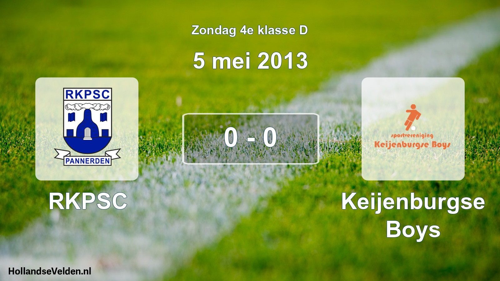 Total number of matches played: RKPSC - Keijenburgse Boys 0 - 0 (5 May 2013)