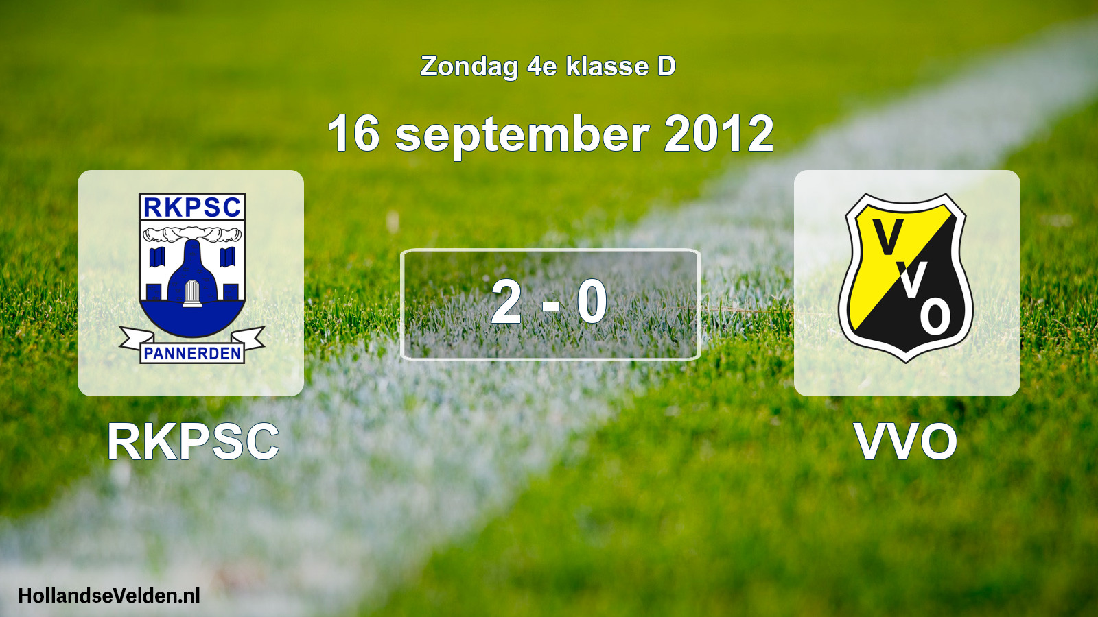 Total number of matches played: RKPSC - VVO 2 - 0 (16 September 2012)