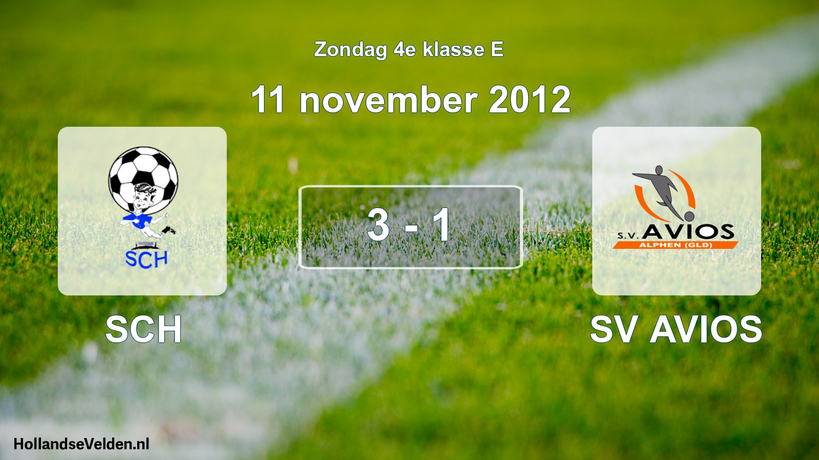 Total number of matches played: SCH - SV AVIOS 3 - 1 (11 November 2012)