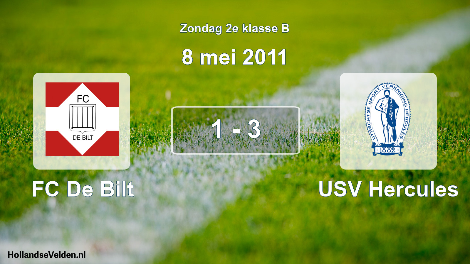 Total number of matches played: FC De Bilt - USV Hercules 1 - 3 (8 May 2011)