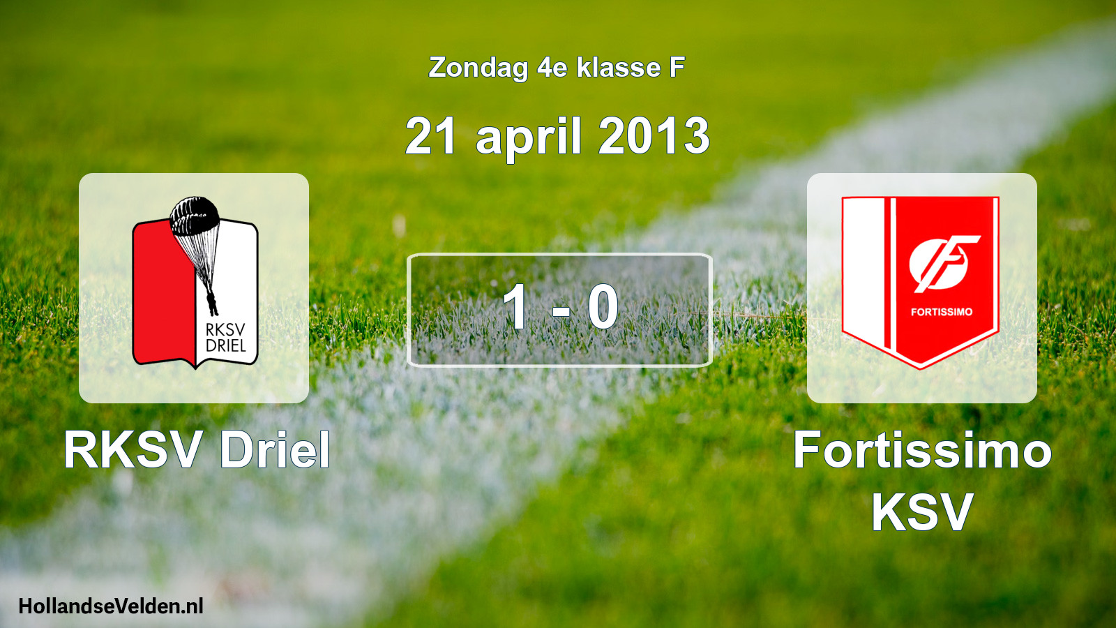 Total number of matches played: RKSV Driel - Fortissimo KSV 1 - 0 (21 April 2013)