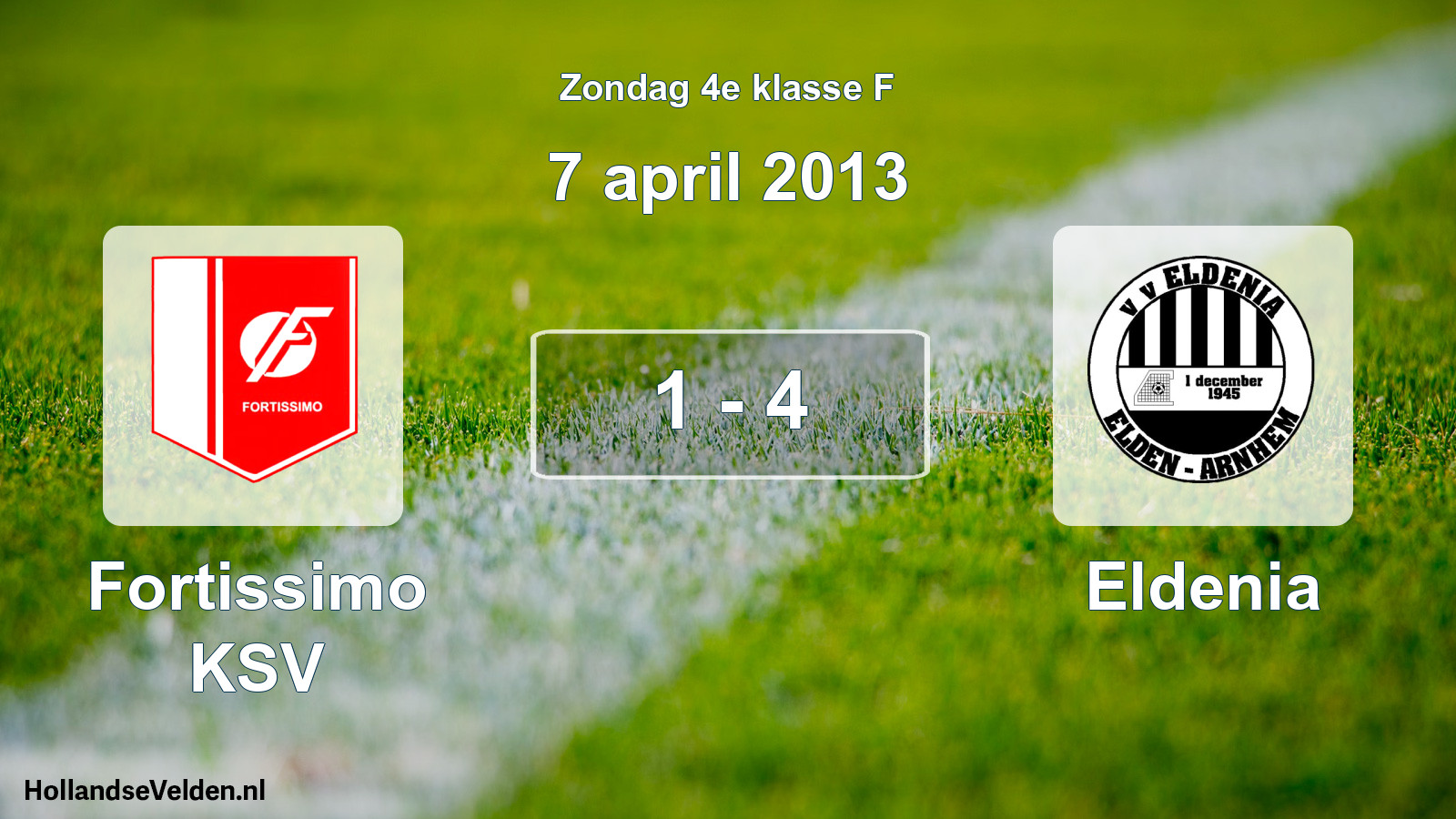 Total number of matches played: Fortissimo KSV - Eldenia 1 - 4 (7 April 2013)
