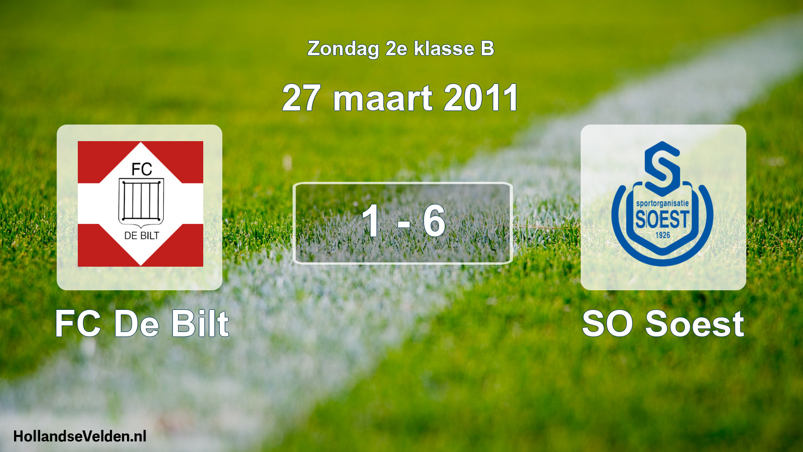 Total number of matches played: FC De Bilt - SO Soest 1 - 6 (27 March 2011)