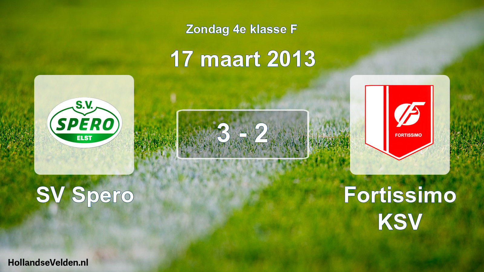 Total number of matches played: SV Spero - Fortissimo KSV 3 - 2 (17 March 2013)