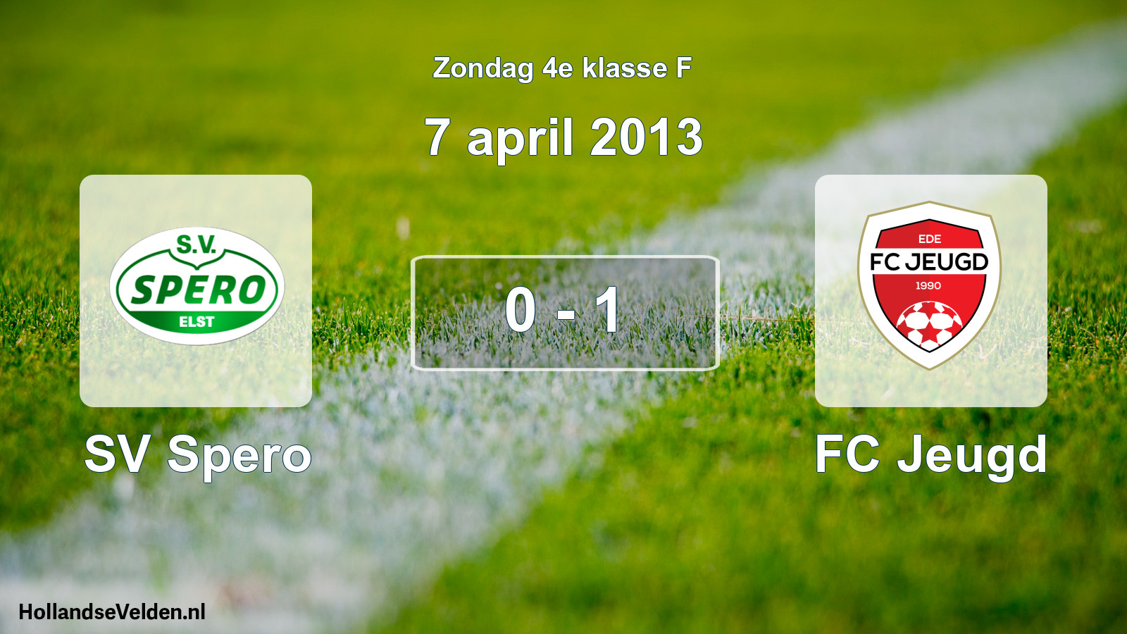 Total number of matches played: SV Spero - FC Jeugd 0 - 1 (7 April 2013)