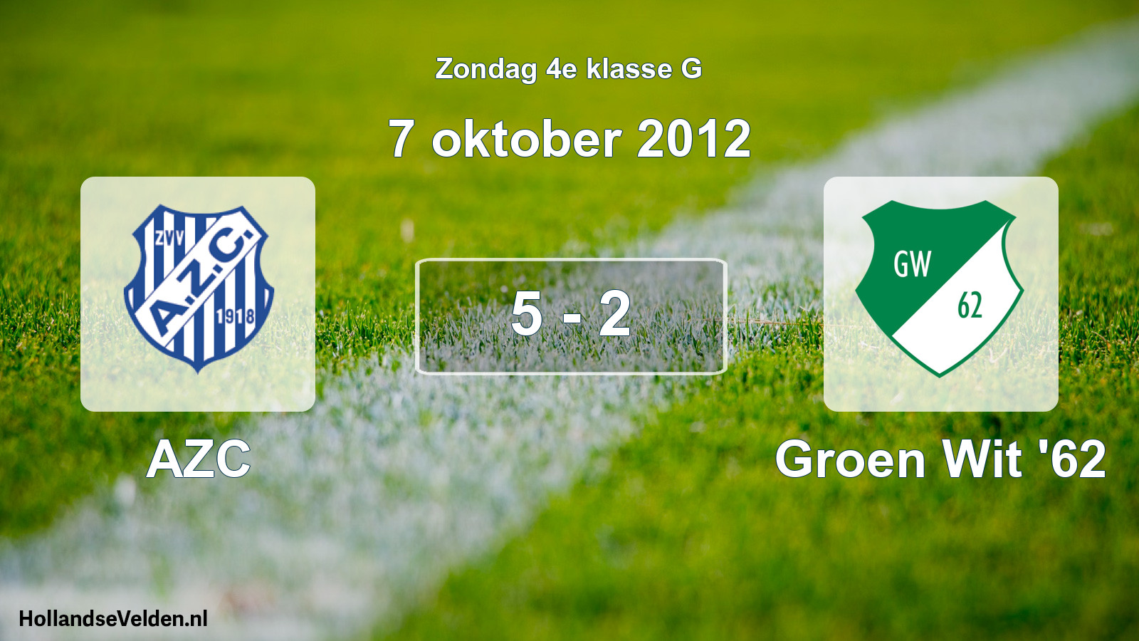 Total number of matches played: AZC - Groen Wit '62 5 - 2 (7 October 2012)