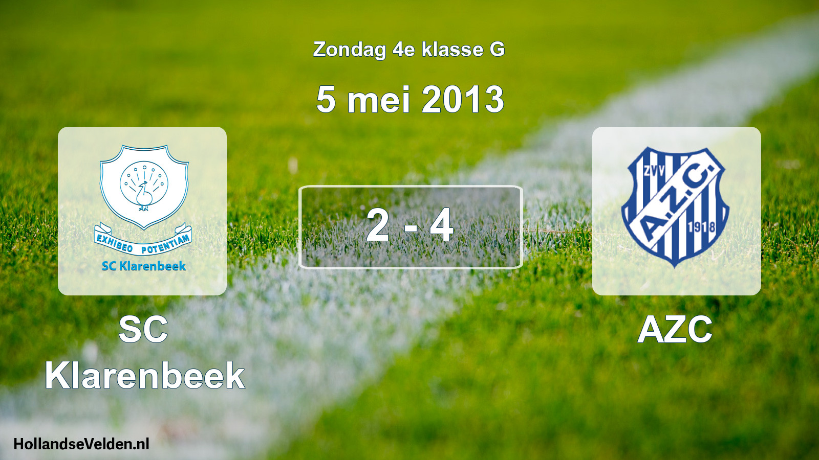Total number of matches played: SC Klarenbeek - AZC 2 - 4 (5 May 2013)