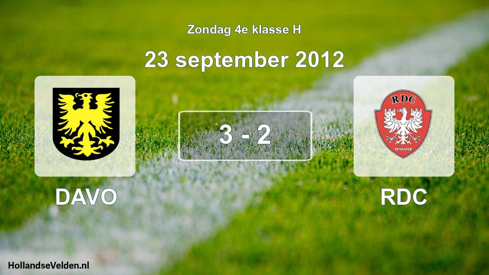 Total number of matches played: DAVO - RDC 3 - 2 (23 September 2012)