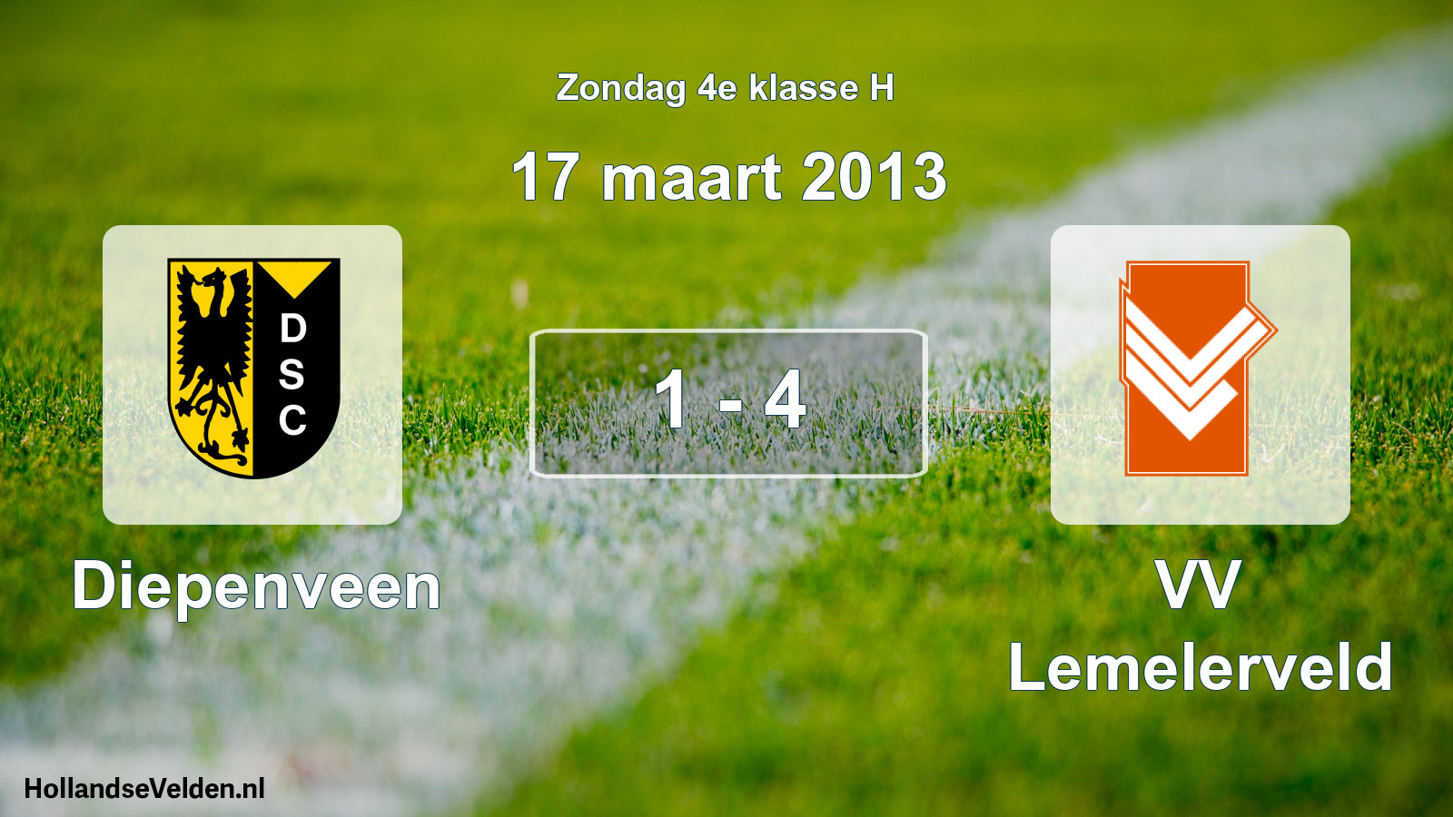 Total number of matches played: Diepenveen - VV Lemelerveld 1 - 4 (17 March 2013)