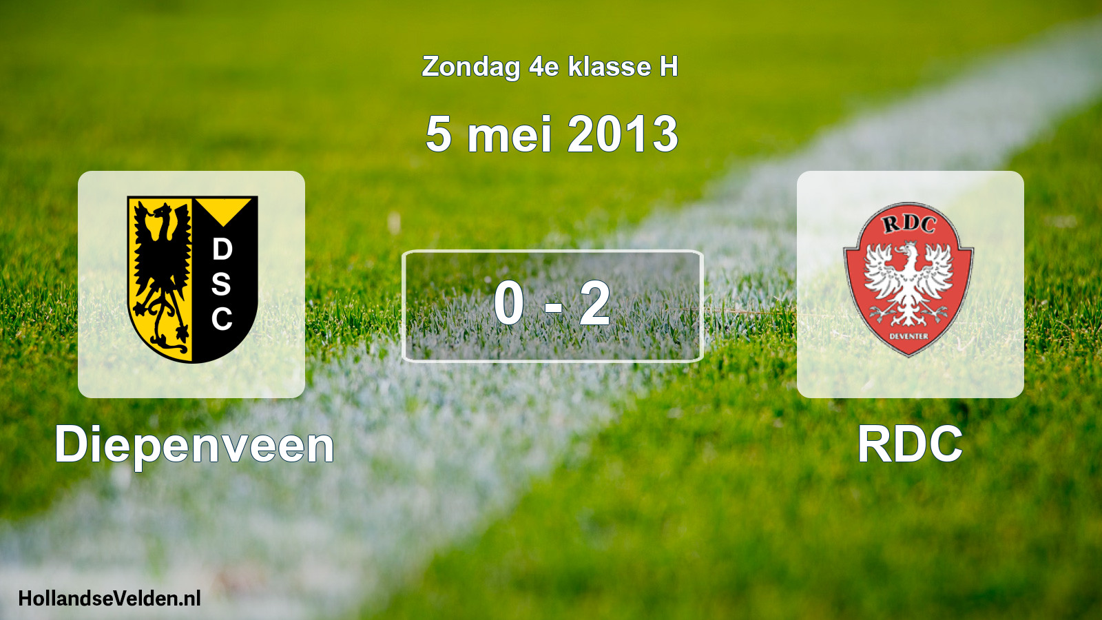 Total number of matches played: Diepenveen - RDC 0 - 2 (5 May 2013)