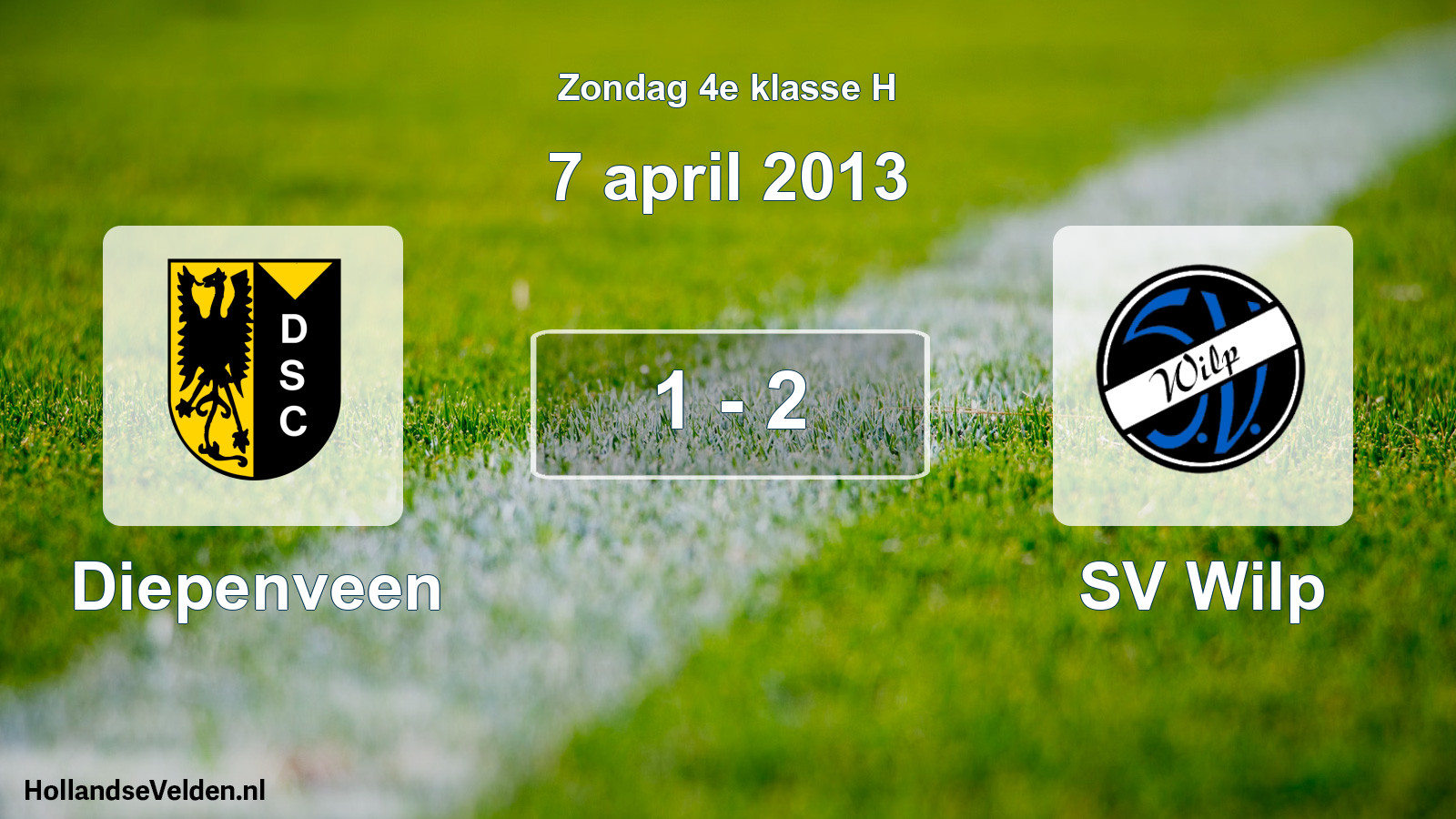 Total number of matches played: Diepenveen - SV Wilp 1 - 2 (7 April 2013)