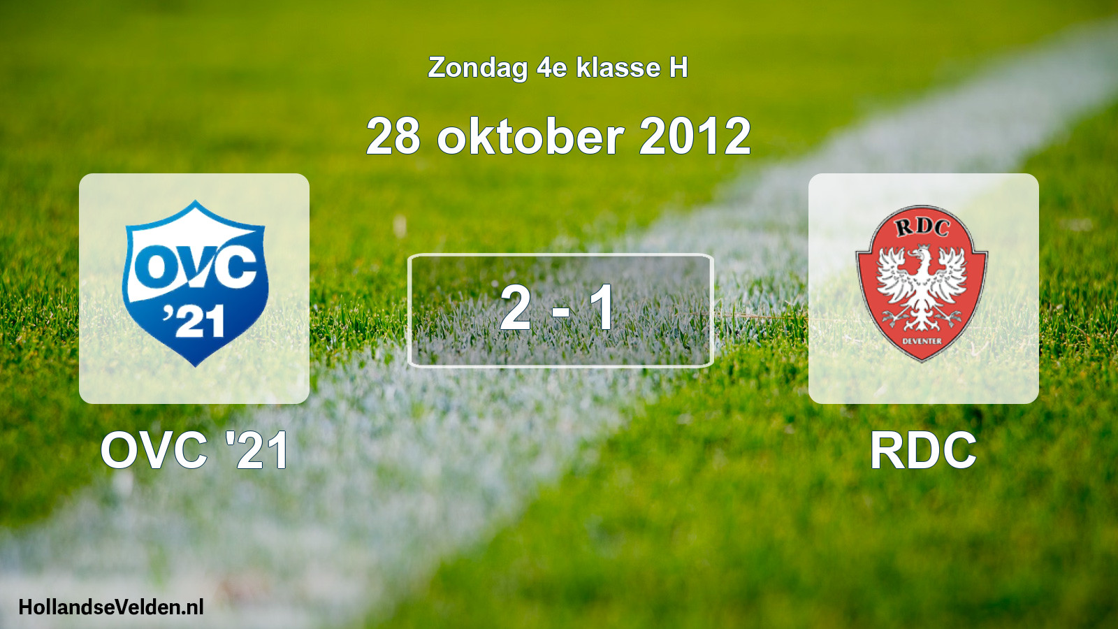 Total number of matches played: OVC '21 - RDC 2 - 1 (28 October 2012)
