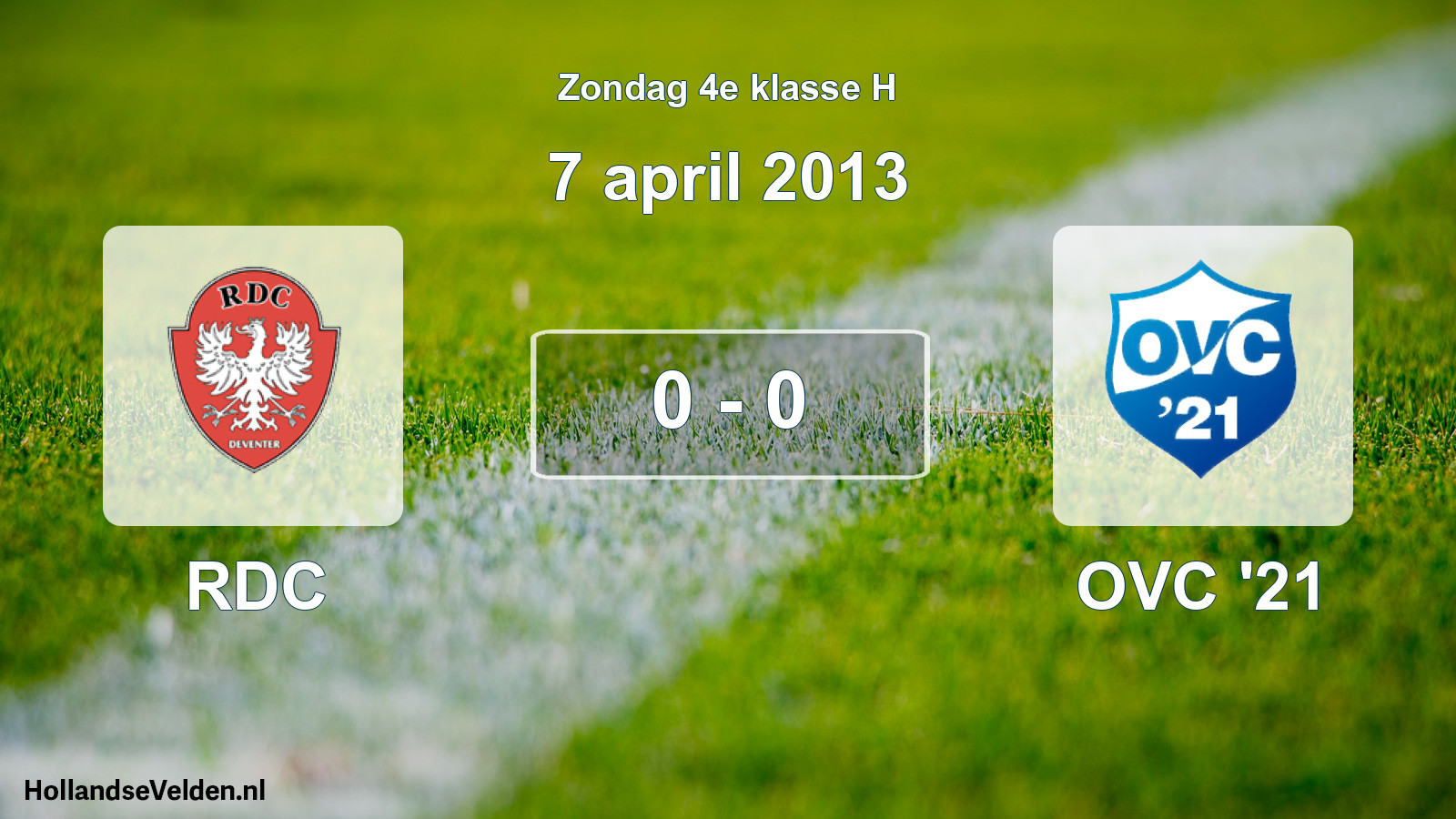 Total number of matches played: RDC - OVC '21 0 - 0 (7 April 2013)