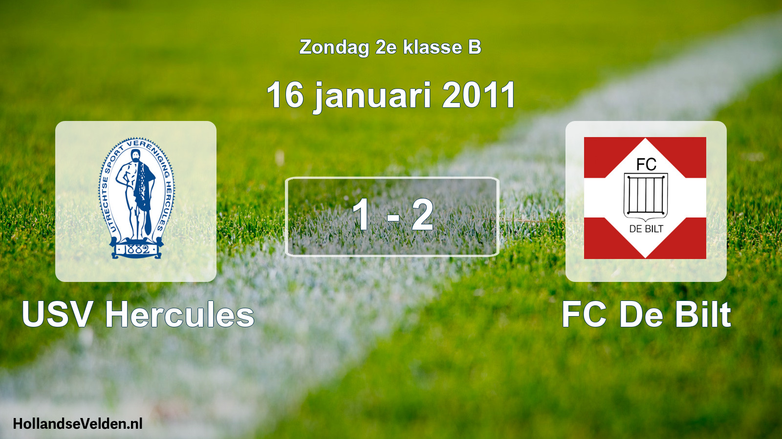 Total number of matches played: USV Hercules - FC De Bilt 1 - 2 (16 January 2011)