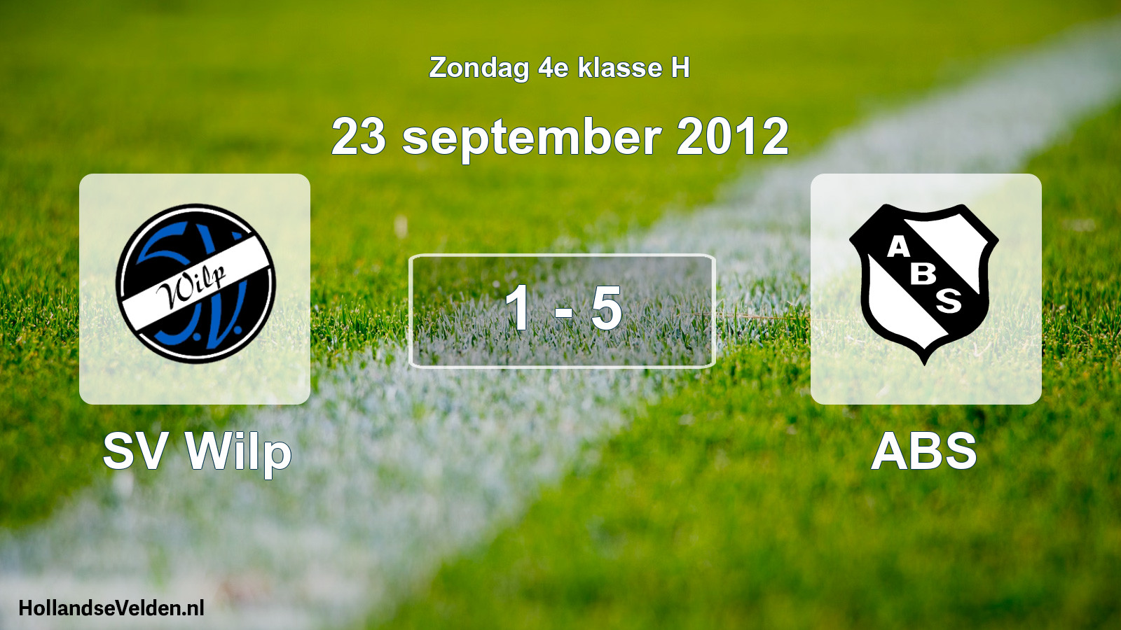Total number of matches played: SV Wilp - ABS 1 - 5 (23 September 2012)