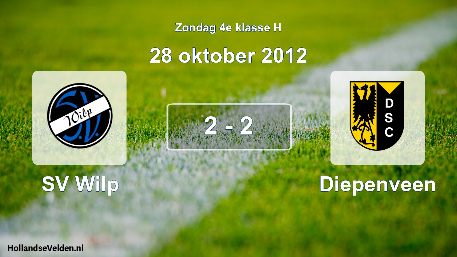Total number of matches played: SV Wilp - Diepenveen 2 - 2 (28 October 2012)