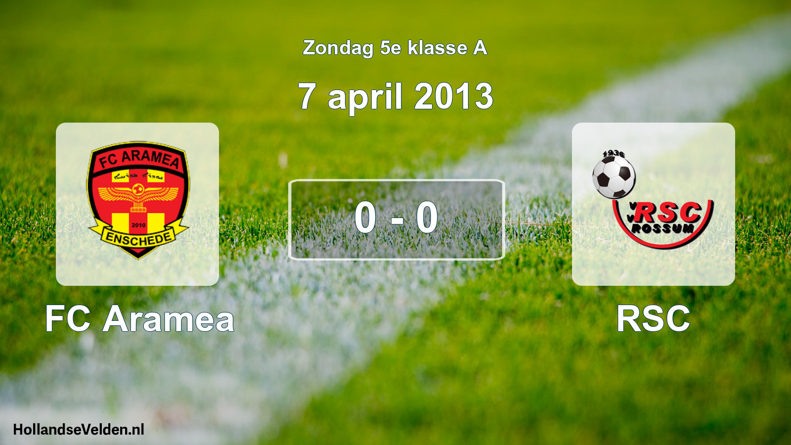 Total number of matches played: FC Aramea - RSC 0 - 0 (7 April 2013)