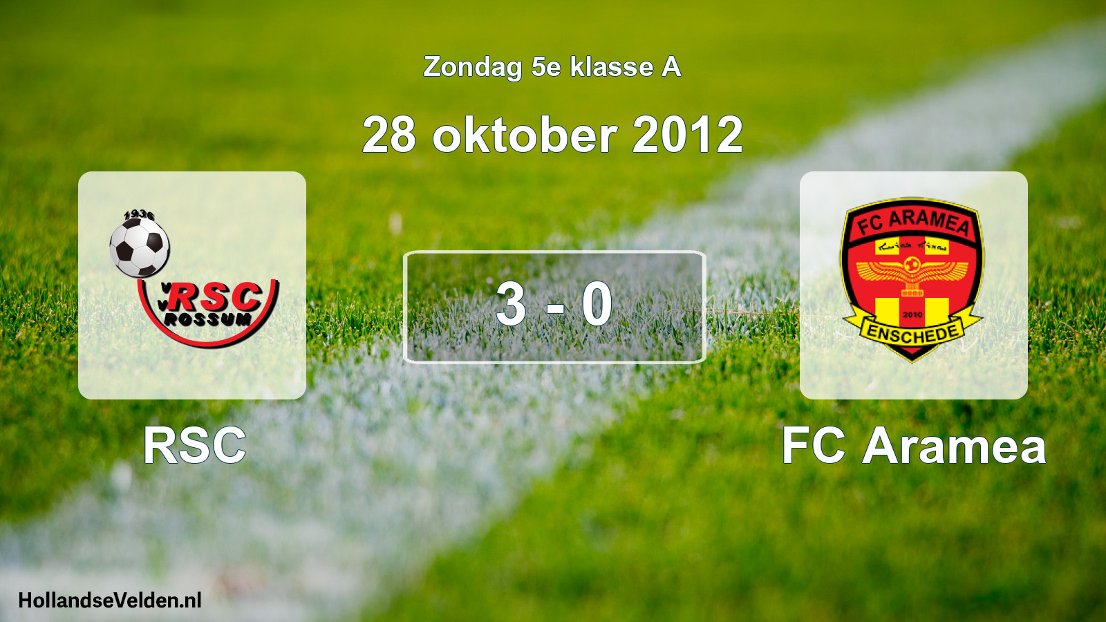 Total number of matches played: RSC - FC Aramea 3 - 0 (28 October 2012)