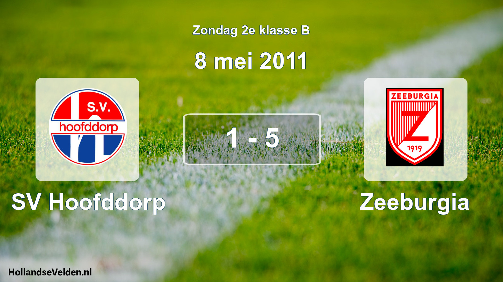 Total number of matches played: SV Hoofddorp - Zeeburgia 1 - 5 (8 May 2011)