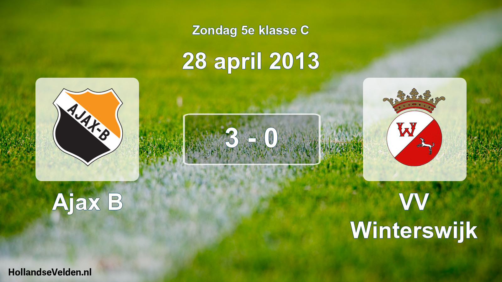 Total number of matches played: Ajax B - VV Winterswijk 3 - 0 (28 April 2013)