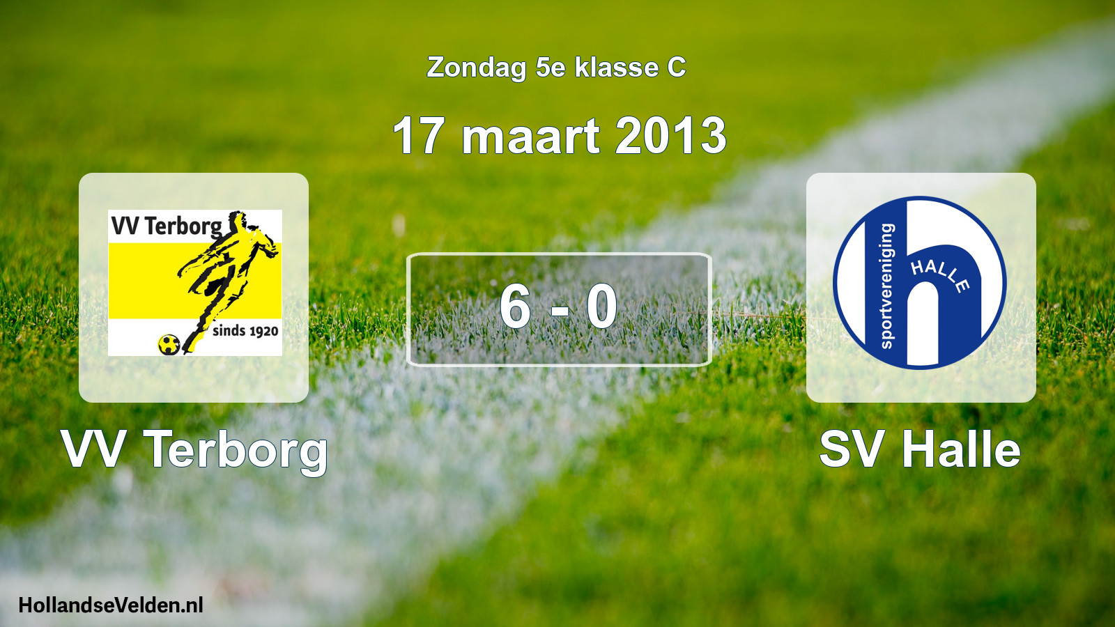 Total number of matches played: VV Terborg - SV Halle 6 - 0 (17 March 2013)