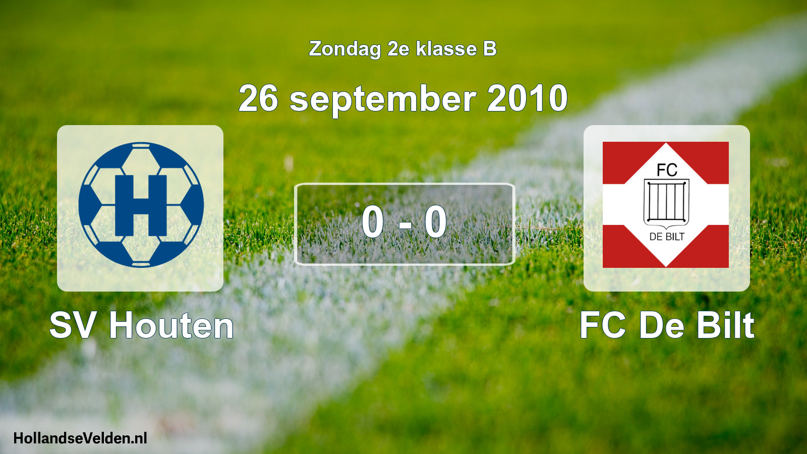 Total number of matches played: SV Houten - FC De Bilt 0 - 0 (26 September 2010)
