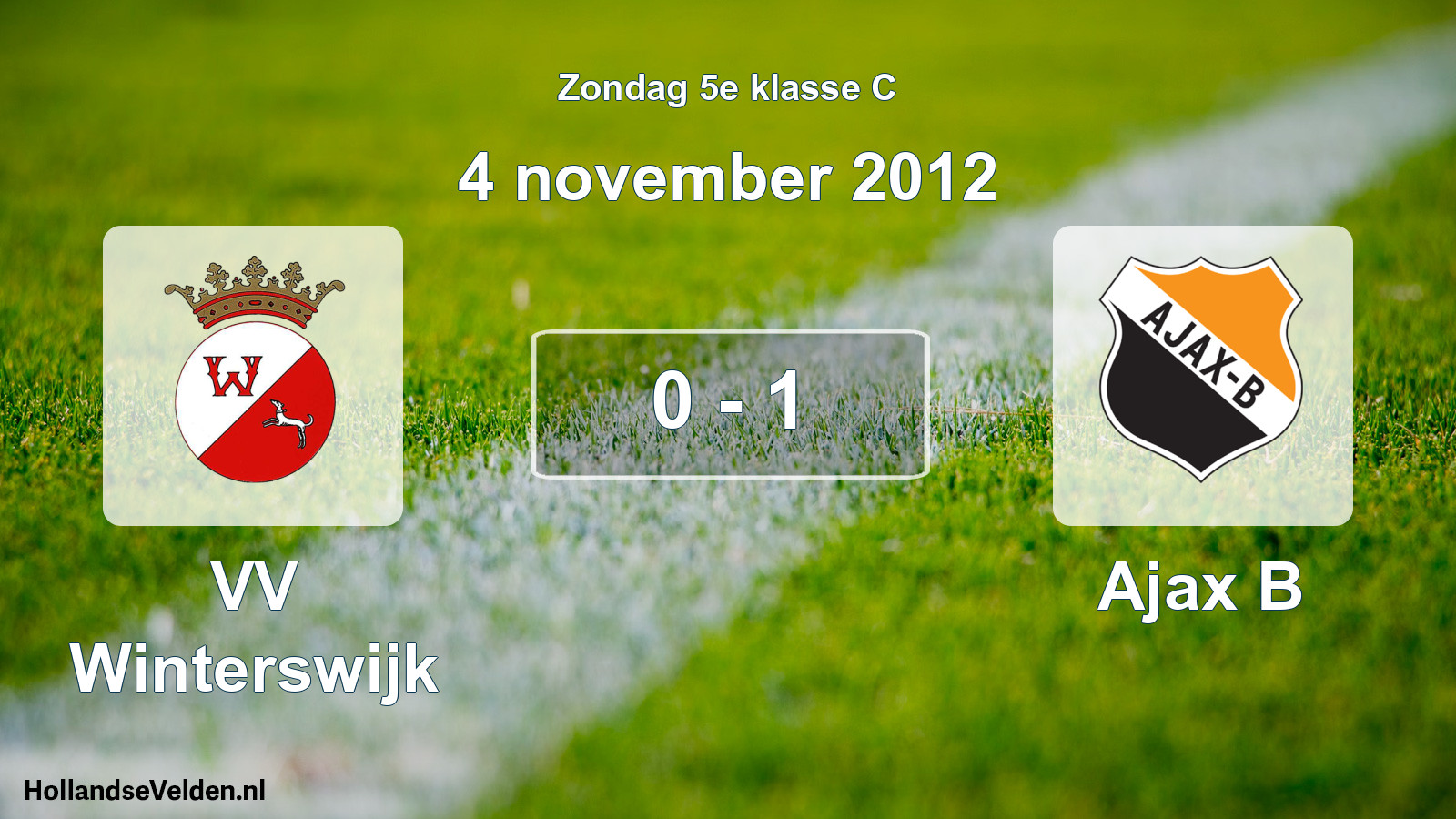 Total number of matches played: VV Winterswijk - Ajax B 0 - 1 (4 November 2012)