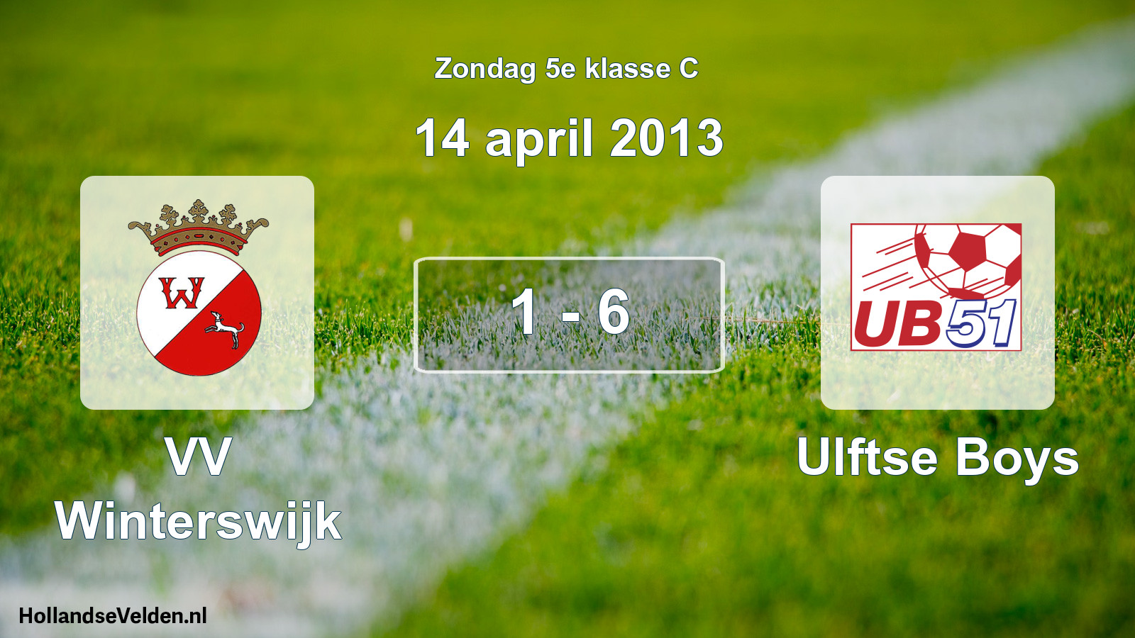 Total number of matches played: VV Winterswijk - Ulftse Boys 1 - 6 (14 April 2013)