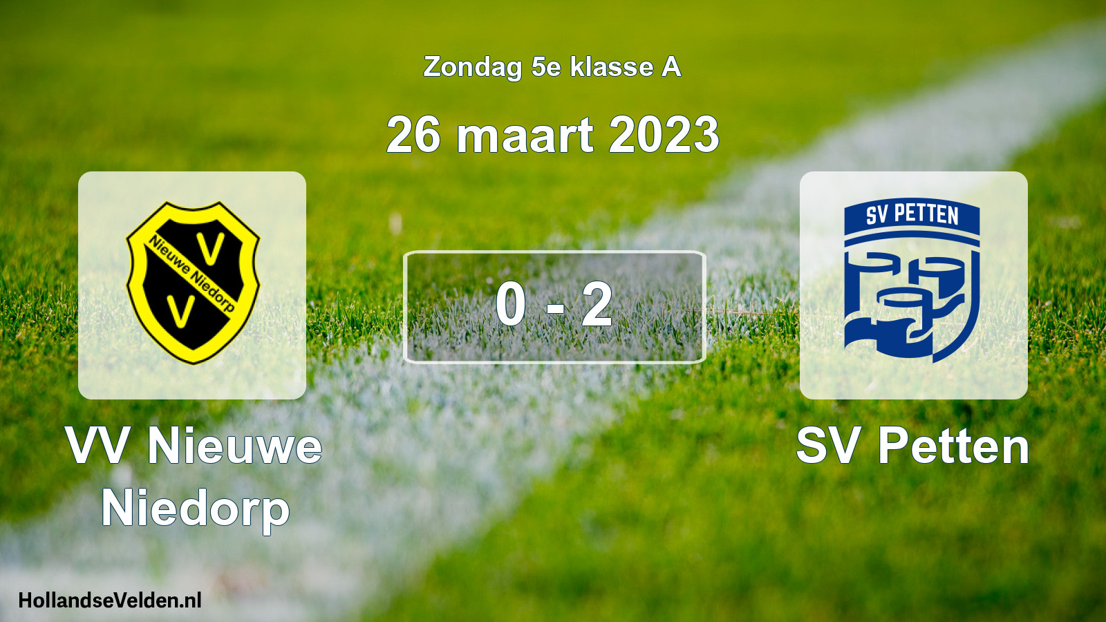 Total number of matches played: VV Nieuwe Niedorp - SV Petten 0 - 2 (26 March 2023)