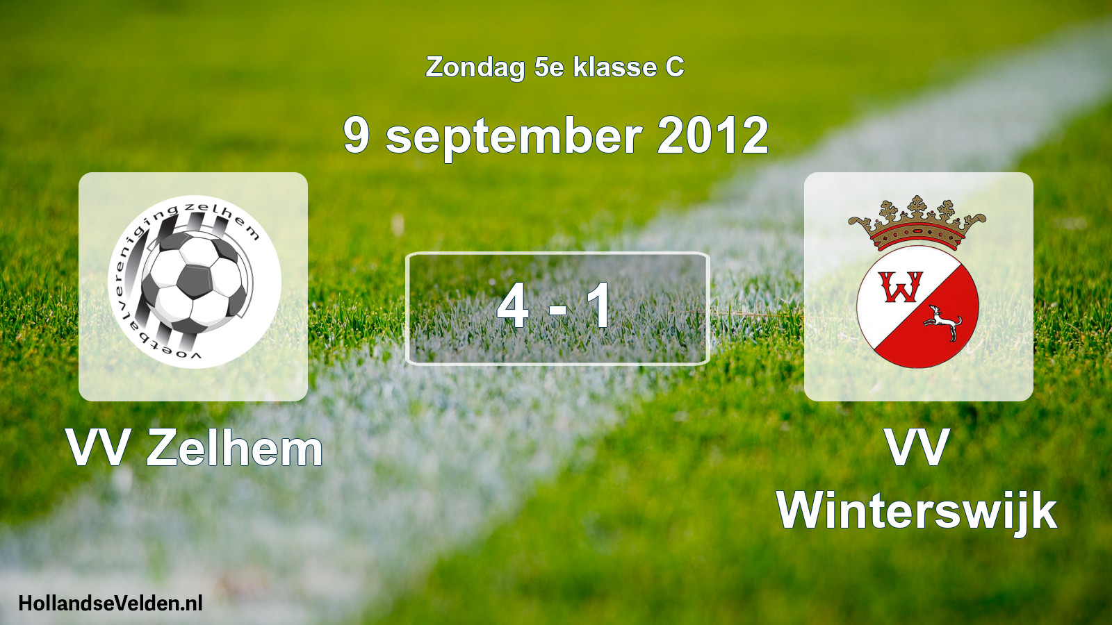 Total number of matches played: VV Zelhem - VV Winterswijk 4 - 1 (9 September 2012)