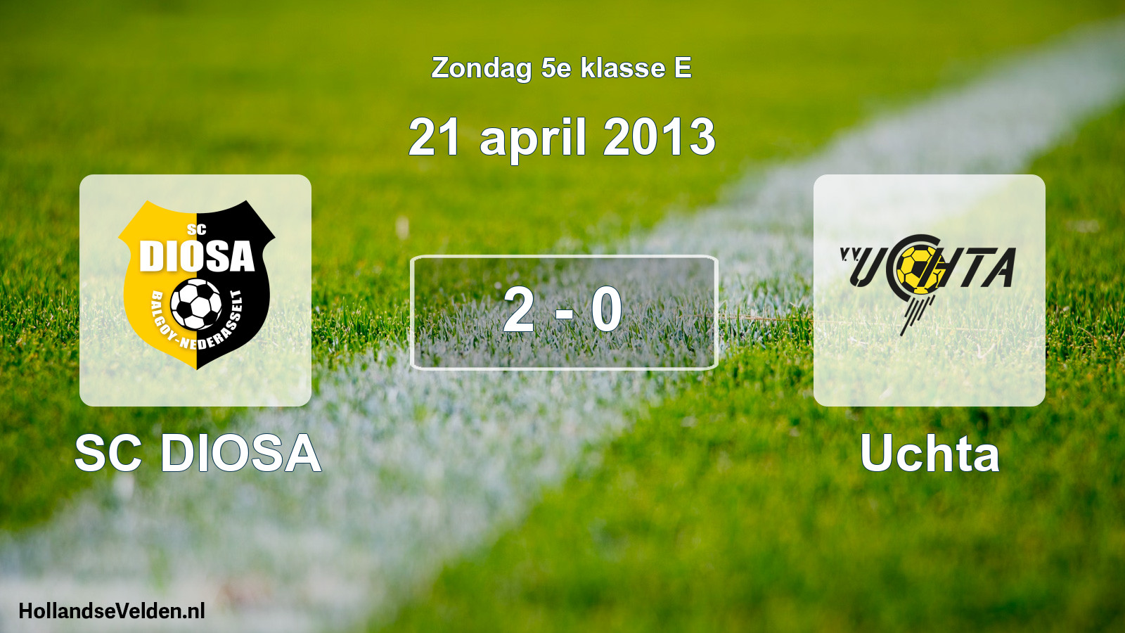 Total number of matches played: SC DIOSA - Uchta 2 - 0 (21 April 2013)