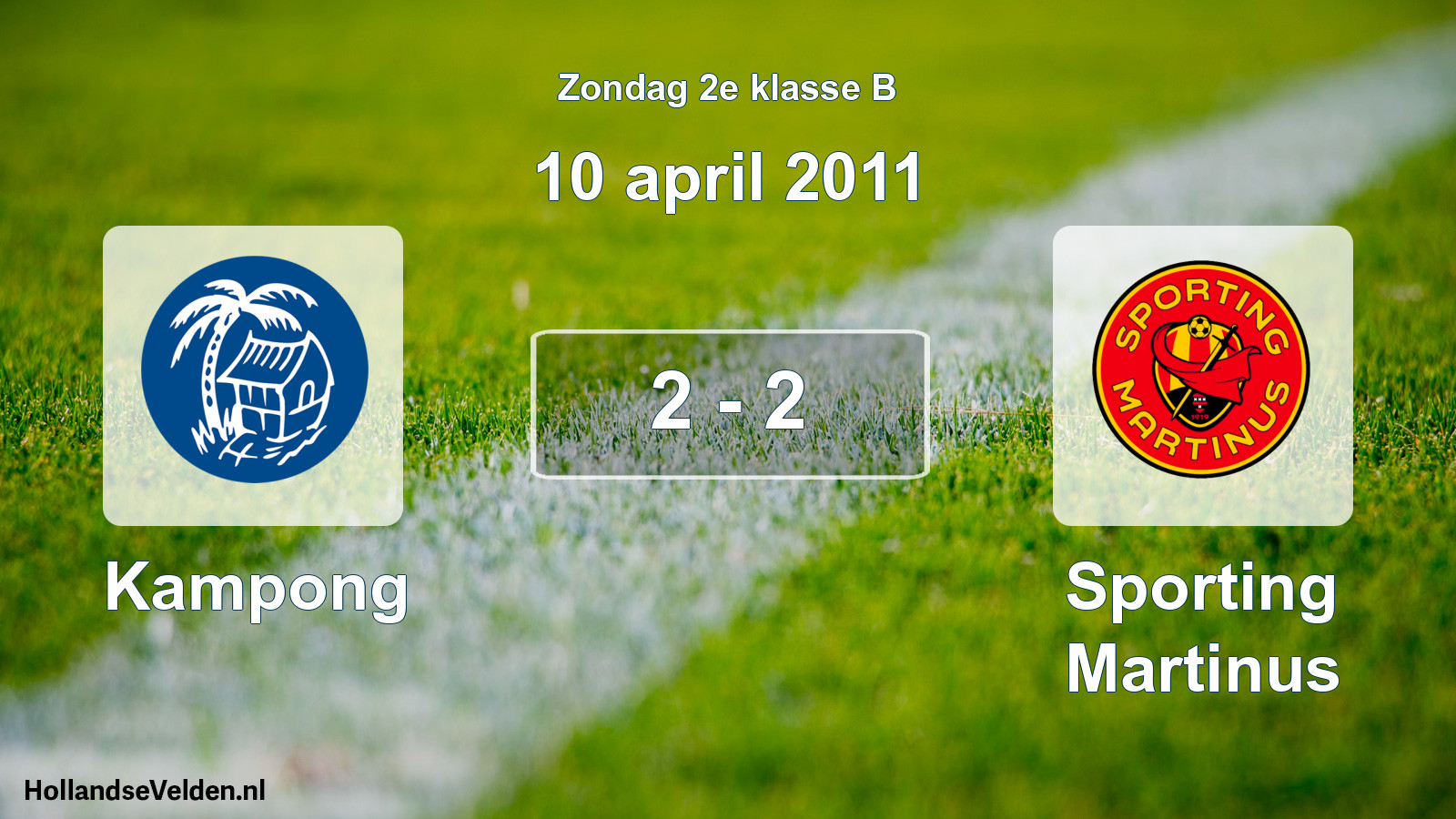 Total number of matches played: Kampong - Sporting Martinus 2 - 2 (10 April 2011)