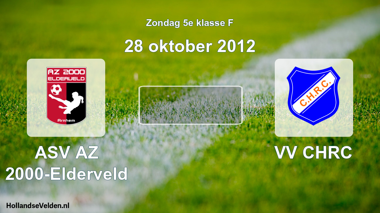 Scheduled Match: ASV AZ 2000-Elderveld - VV CHRC (28 October 2012)