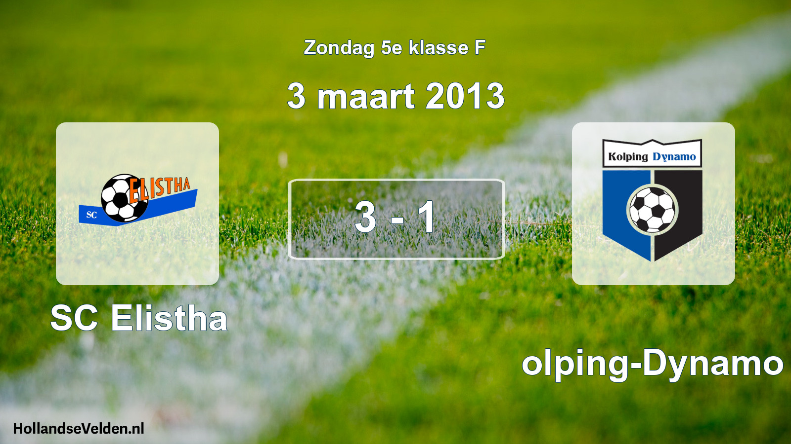 Total number of matches played: SC Elistha - Kolping-Dynamo 3 - 1 (3 March 2013)