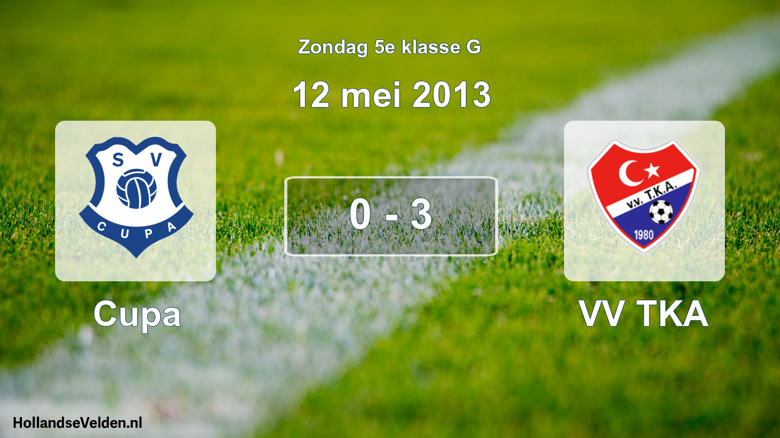 Total number of matches played: Cupa - VV TKA 0 - 3 (12 May 2013)
