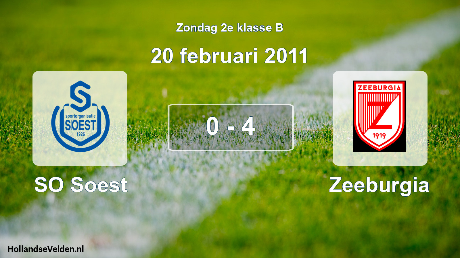 Total number of matches played: SO Soest - Zeeburgia 0 - 4 (20 February 2011)
