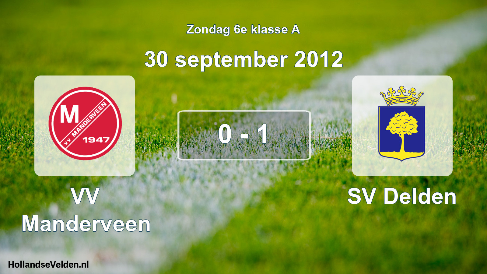 Total number of matches played: VV Manderveen - SV Delden 0 - 1 (30 September 2012)