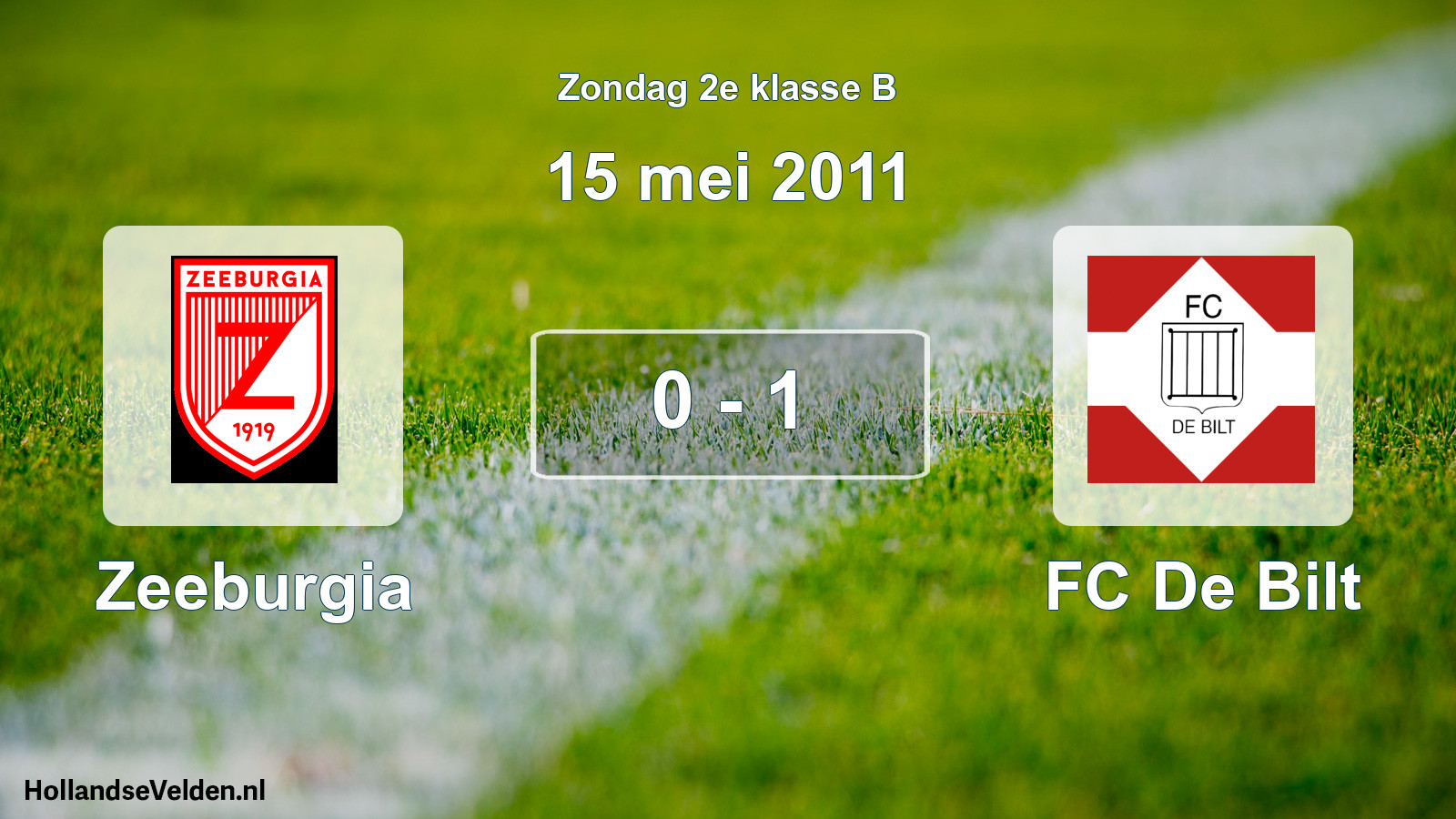 Total number of matches played: Zeeburgia - FC De Bilt 0 - 1 (15 May 2011)