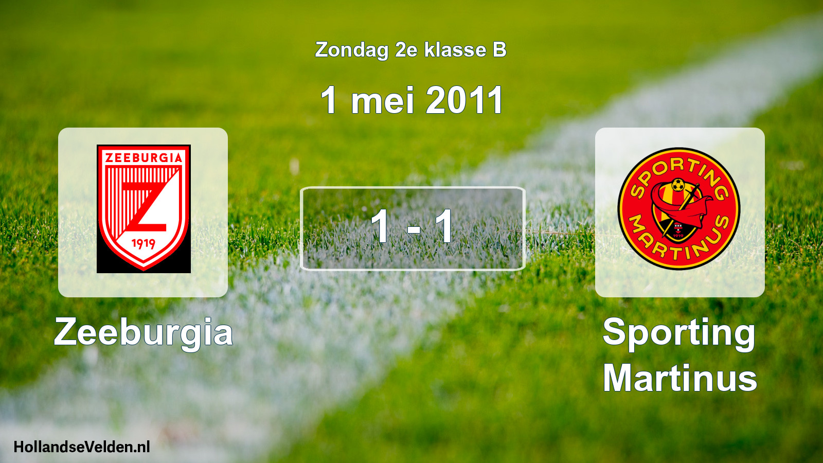 Total number of matches played: Zeeburgia - Sporting Martinus 1 - 1 (1 May 2011)
