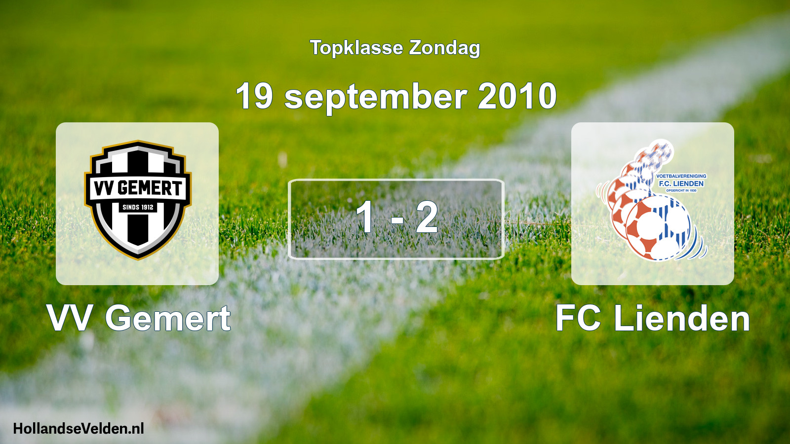 Total number of matches played: VV Gemert - FC Lienden 1 - 2 (19 September 2010)