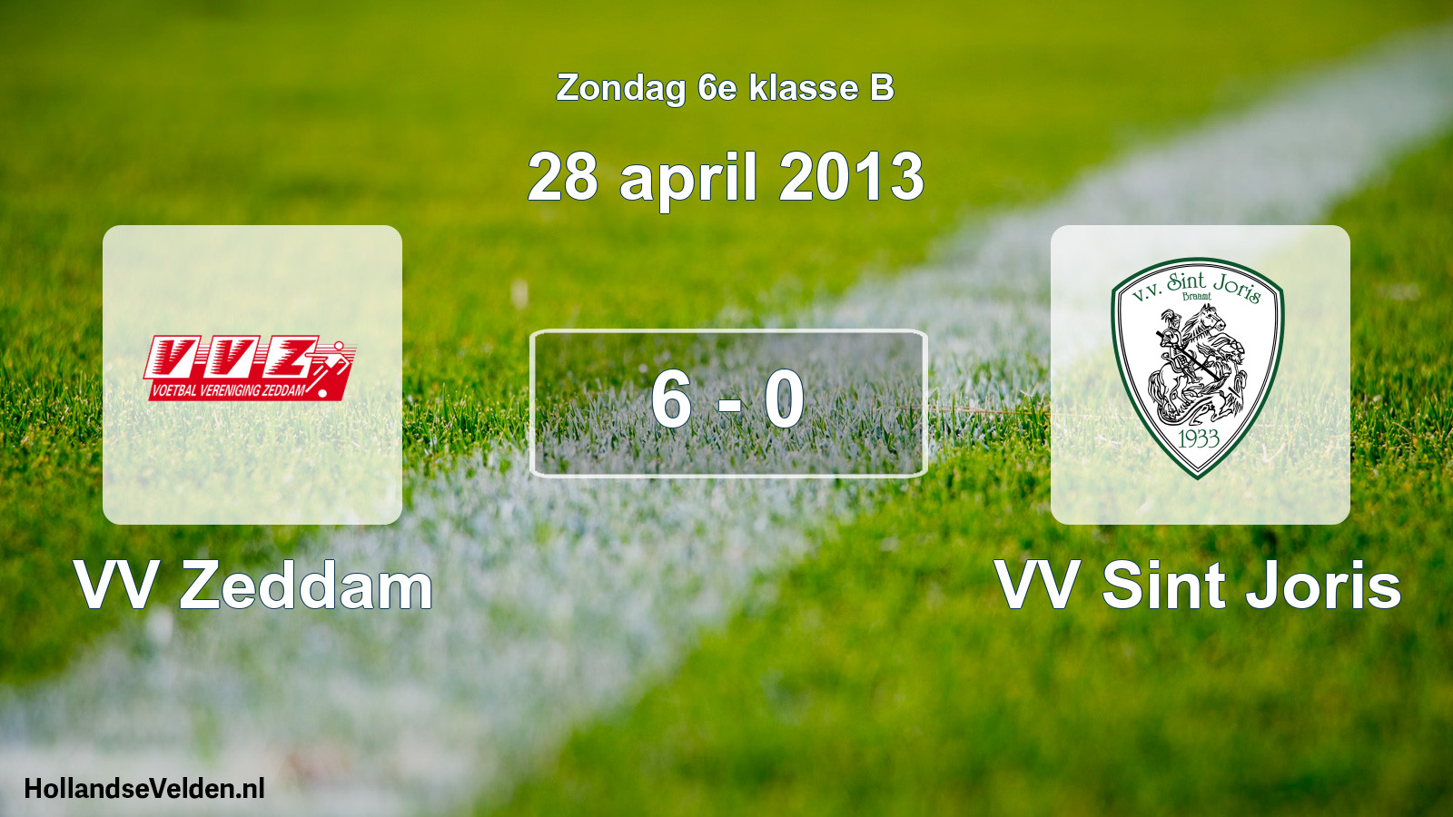 Total number of matches played: VV Zeddam - VV Sint Joris 6 - 0 (28 April 2013)