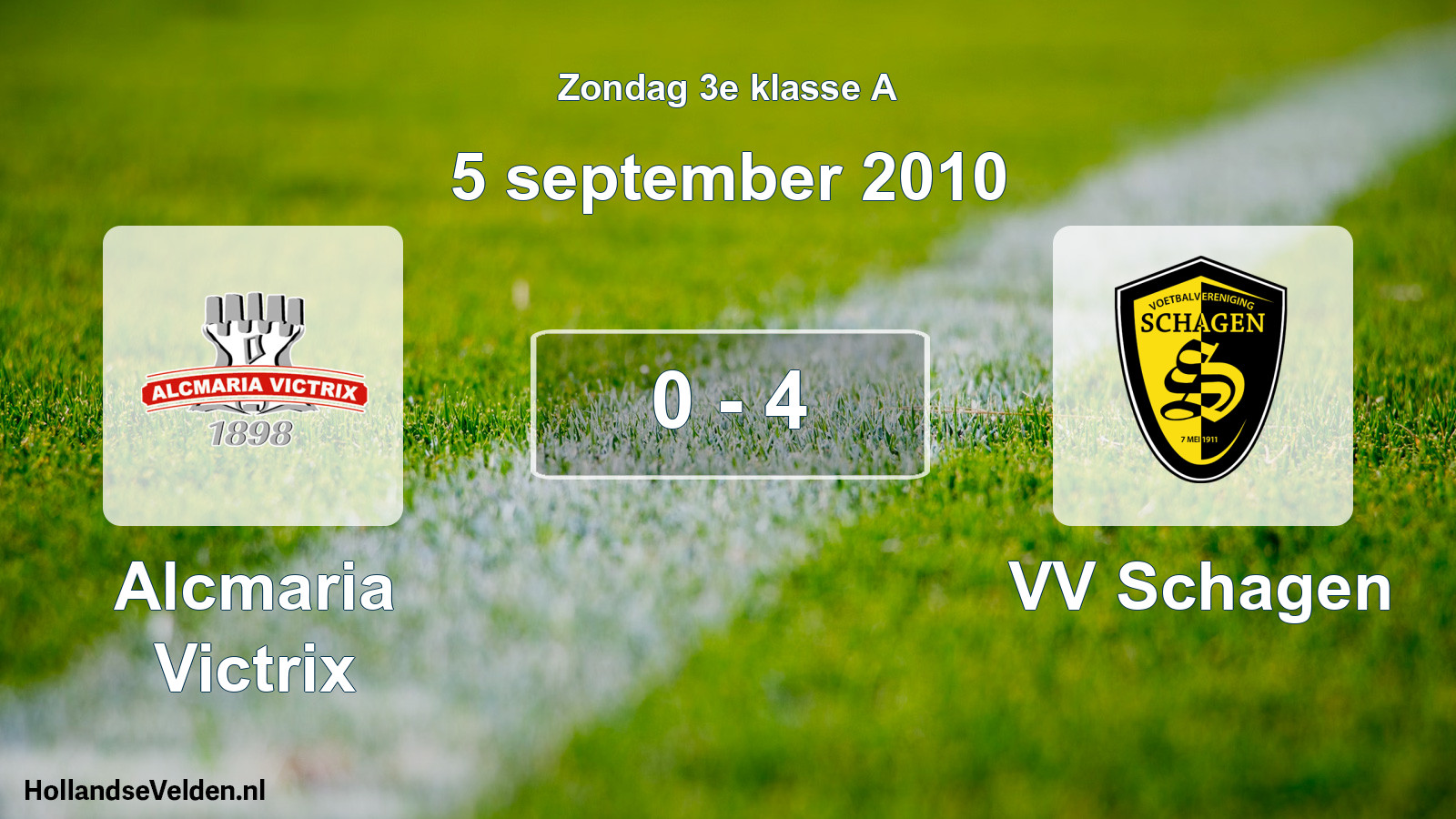 Total number of matches played: Alcmaria Victrix - VV Schagen 0 - 4 (5 September 2010)