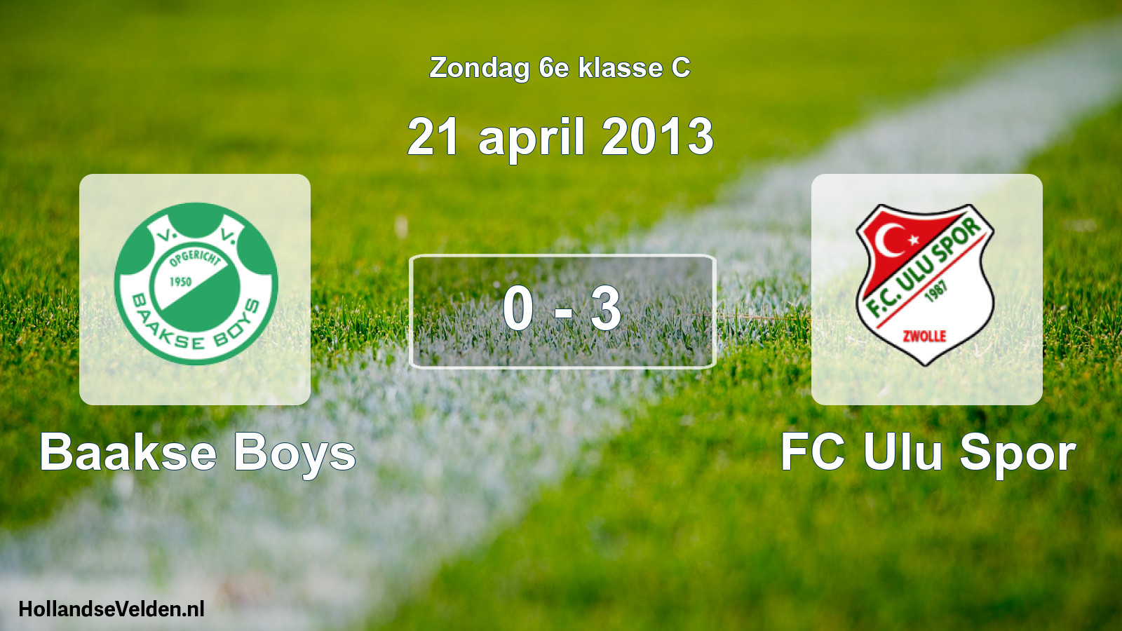 Total number of matches played: Baakse Boys - FC Ulu Spor 0 - 3 (21 April 2013)