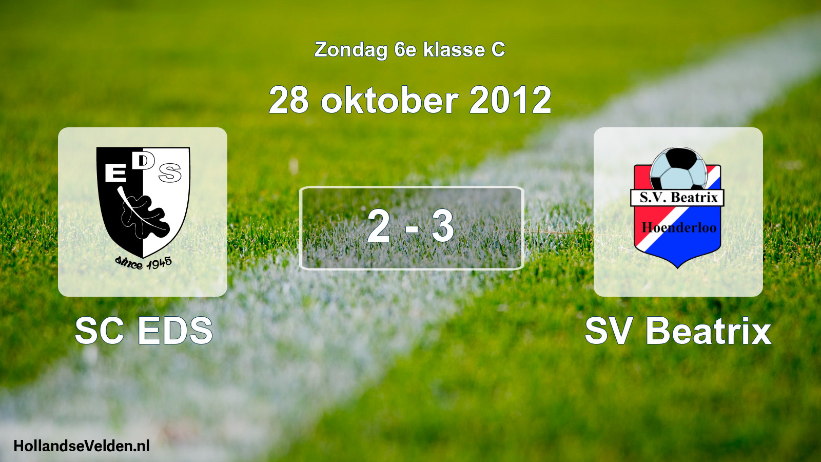 Total number of matches played: SC EDS - SV Beatrix 2 - 3 (28 October 2012)