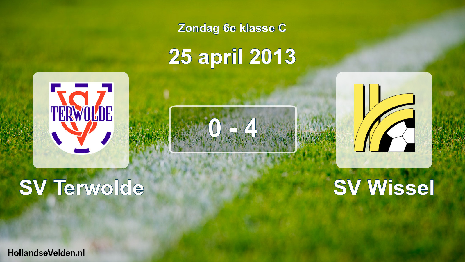 Total number of matches played: SV Terwolde - SV Wissel 0 - 4 (25 April 2013)