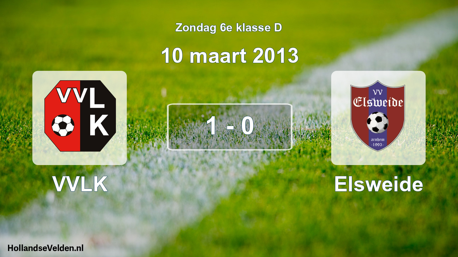 Total number of matches played: VVLK - Elsweide 1 - 0 (10 March 2013)